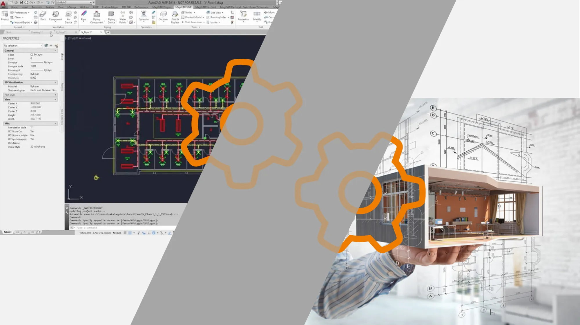 Een BIM-tekening die wordt omgezet naar een 3D-model voor de browser